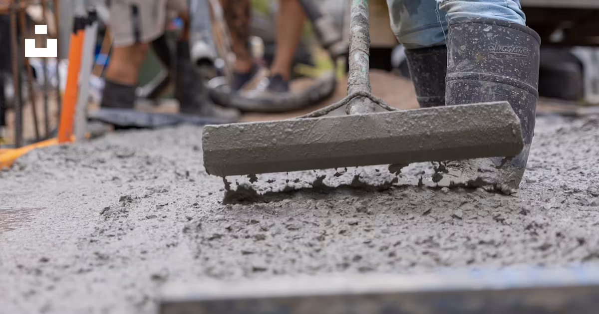 Wykonywanie spadku na betonowym podłożu tarasu